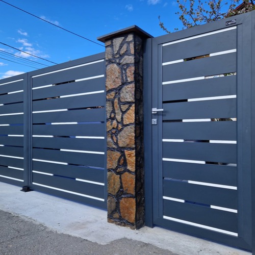 Clôture en aluminium - RAL 7016/9006