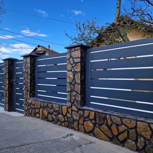 Clôture en aluminium - RAL 7016/9006