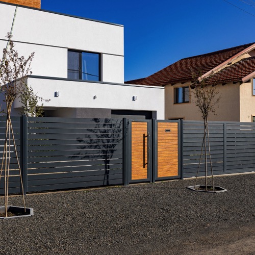 Clôture en aluminium - RAL 7016